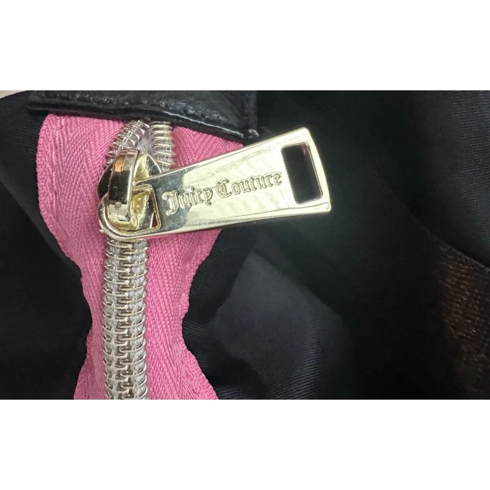 JUICY COUTURE Large Black Designer Shoulder‎ Strap Multicolor Quilted Tote Bag